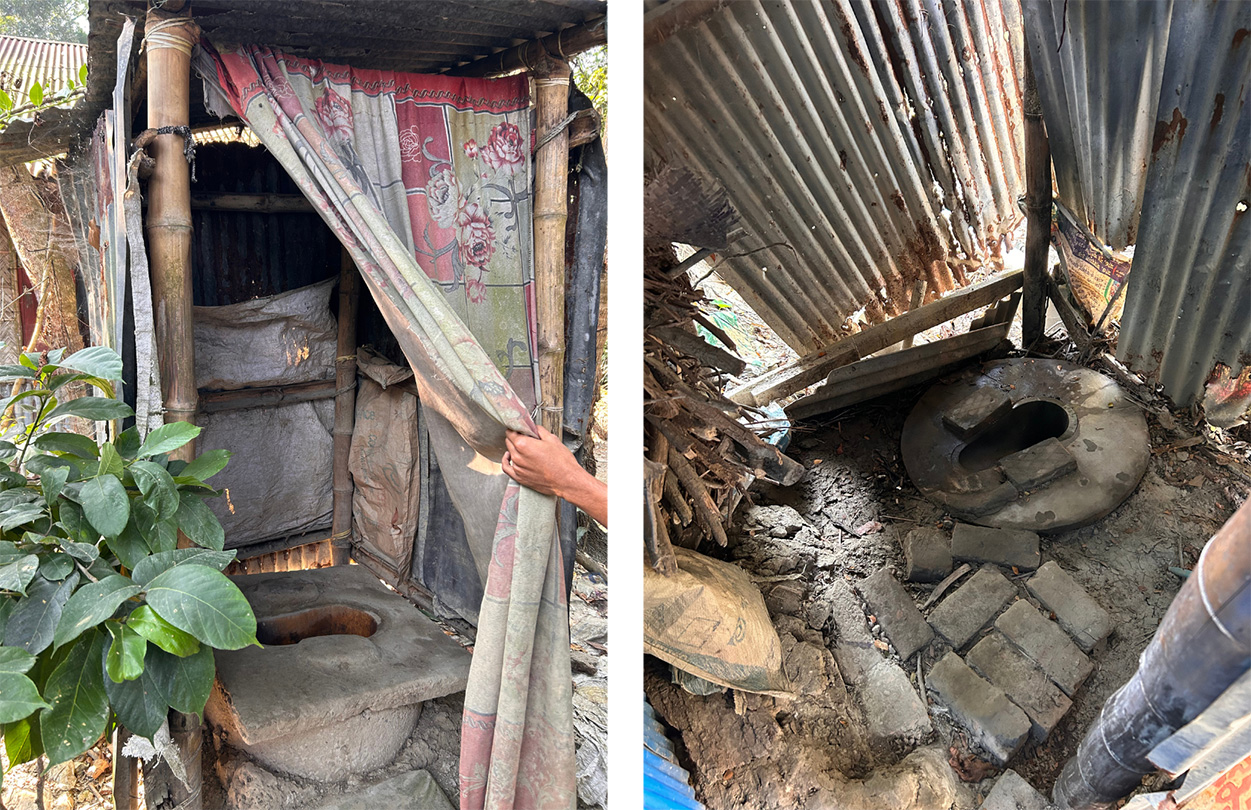 Images by Virgil during his field visit - Sanitation conditions in rural India and Bangladesh, highlighting the urgent need for improved facilities.